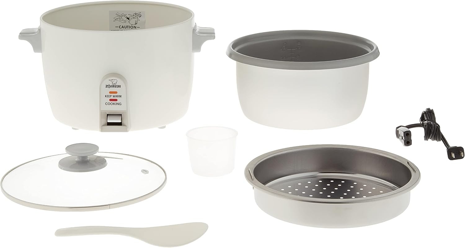 image:imageZojirushi 3 Cup Rice CookerSteamer White10 cup