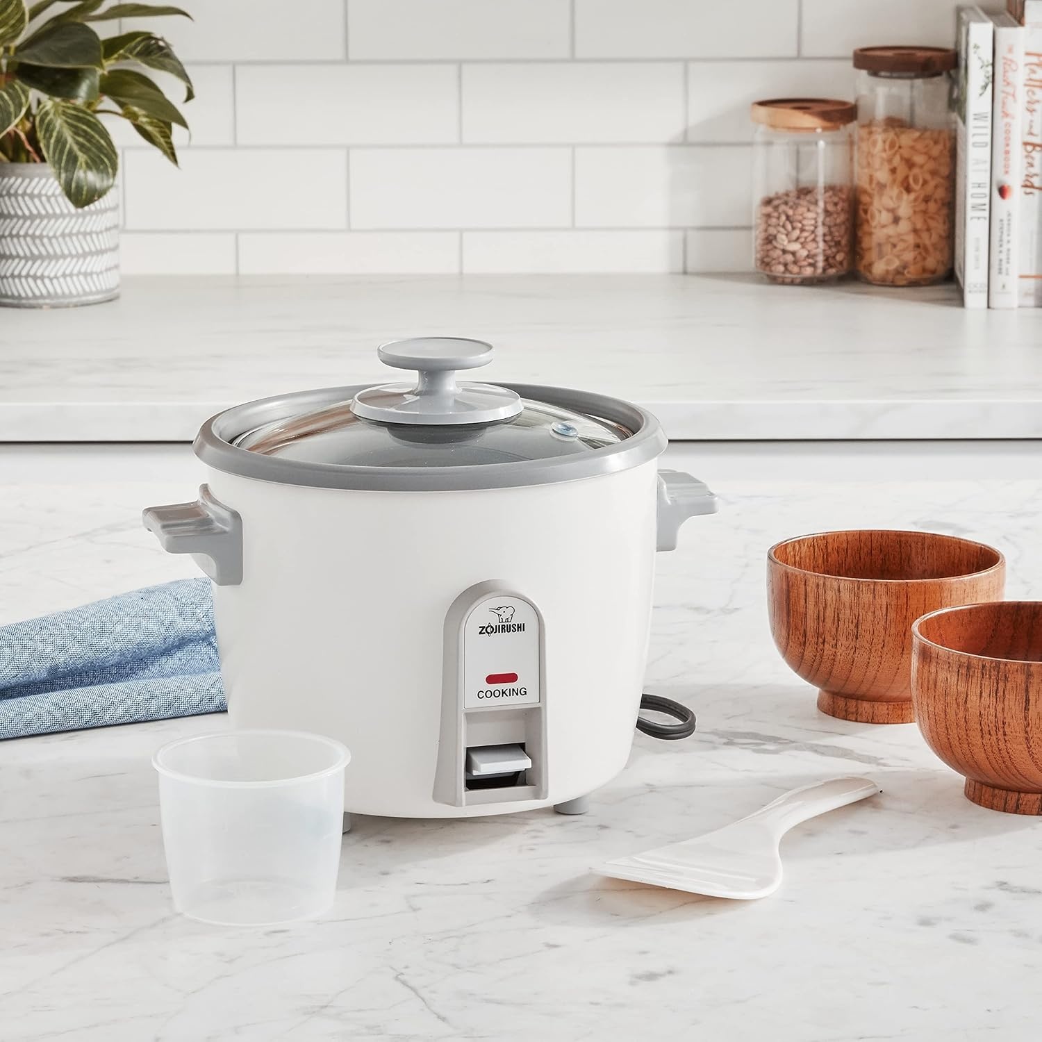 image:imageZojirushi 3 Cup Rice CookerSteamer White3 cup