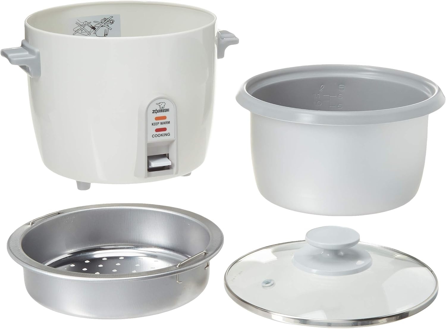image:imageZojirushi 3 Cup Rice CookerSteamer White6 cup