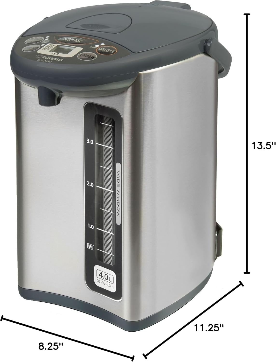 image:imageZojirushi CDWHC40XH Micom Water Boiler and Warmer 135 oz Stainless GrayBoiler Warmer