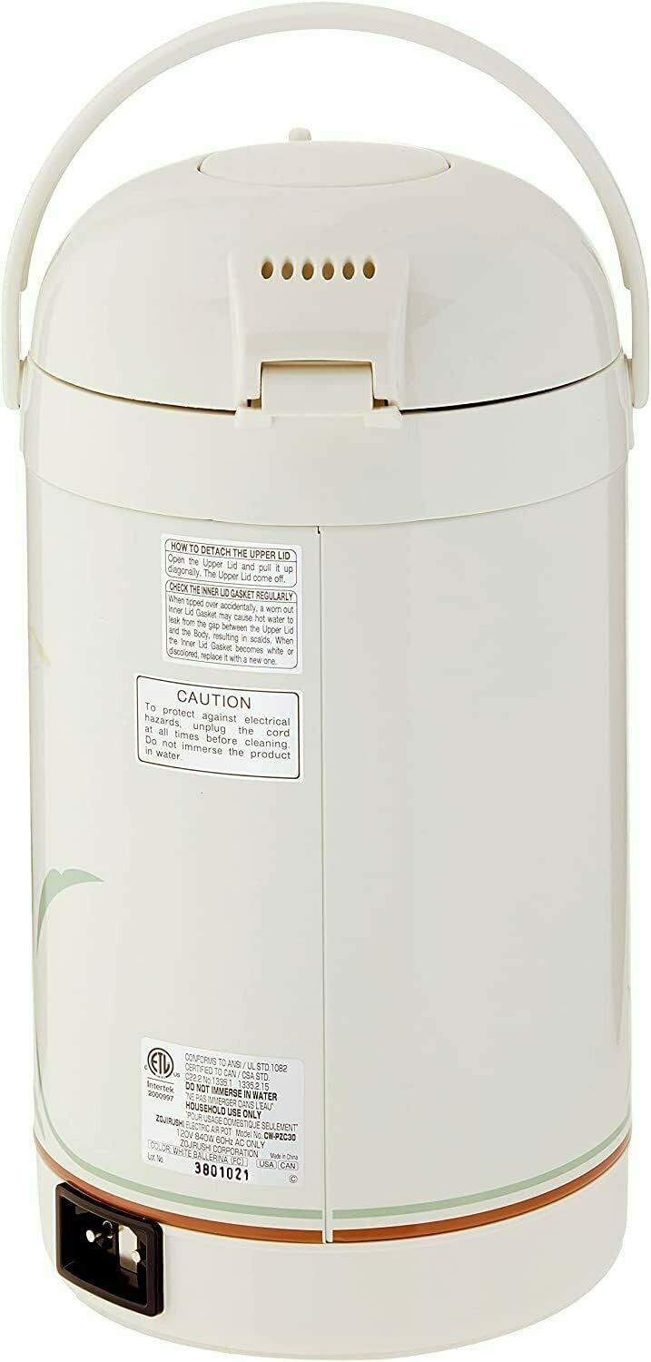 image:imageZojirushi CWPZC30FC Micom Super Boiler 30 Liters White Ballerina