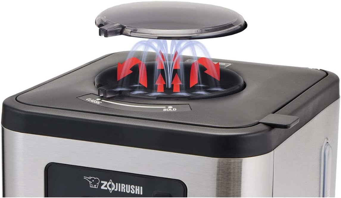 image:imageZojirushi ECESC120 Coffee Maker Dome Brew Programmable StainlessSteel and BlackProgramable