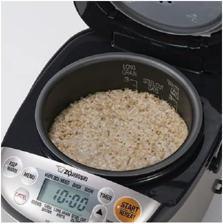 image:imageZojirushi Micom 3Cup Compact Size Multiple Settings Stainless Steel Made BuiltIn Retractable Power Cord and Easy to Transport Rice Cooker and WarmerStainless Black