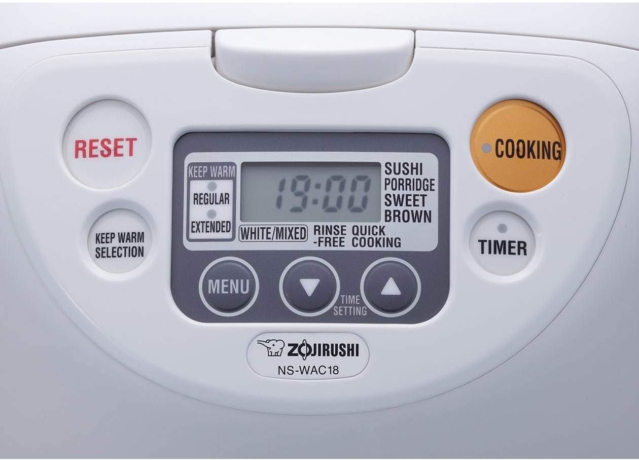 image:imageZojirushi NSWAC10WD 55Cup Uncooked Micom Rice Cooker and WarmerWhite