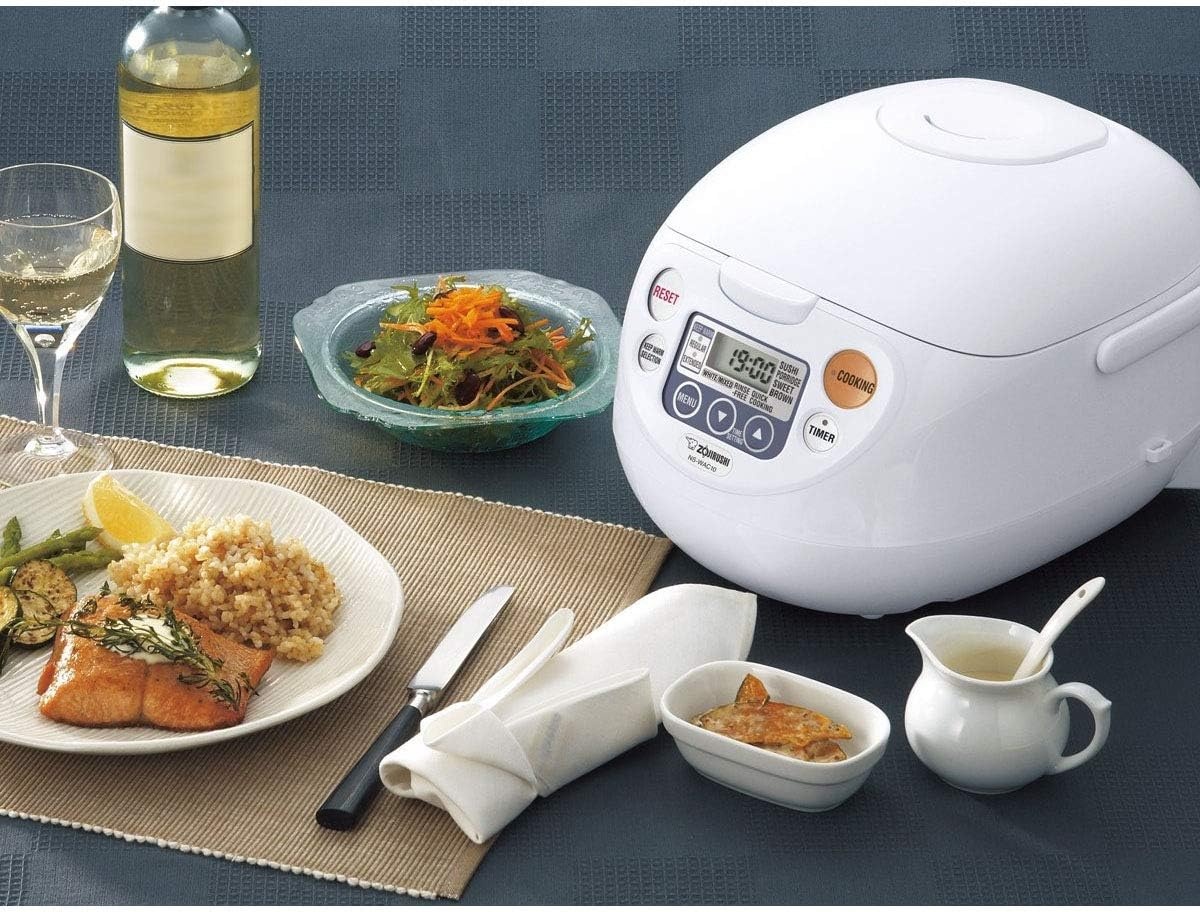 image:imageZojirushi NSWAC10WD 55Cup Uncooked Micom Rice Cooker and WarmerWhite