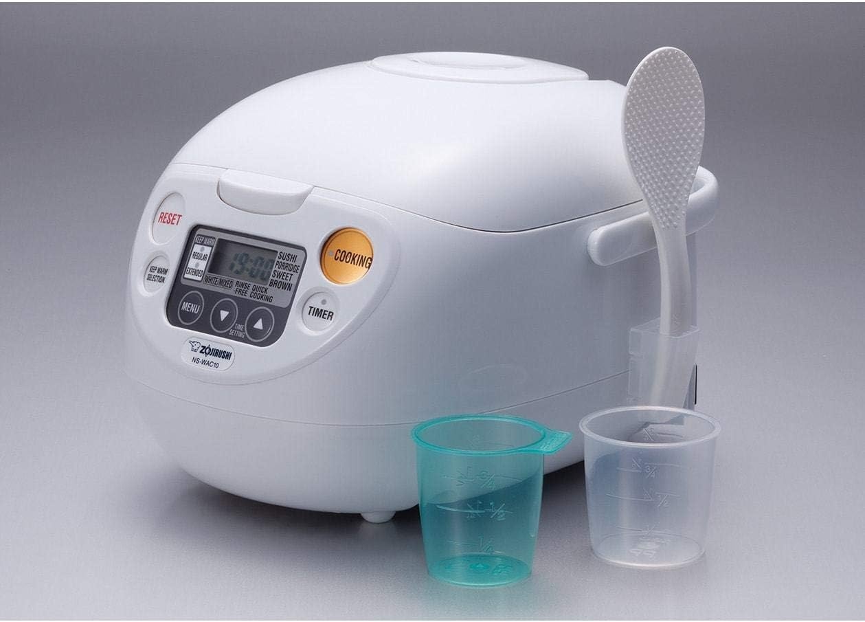 image:imageZojirushi NSWAC10WD 55Cup Uncooked Micom Rice Cooker and WarmerWhite