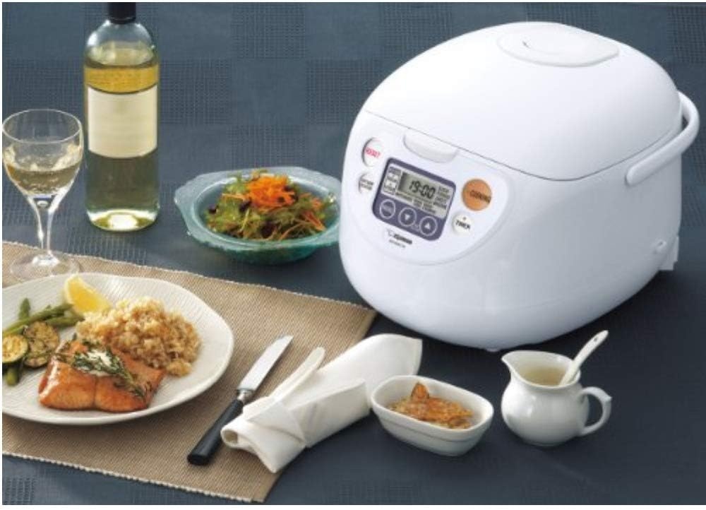 image:imageZojirushi NSWAC10WD 55Cup Uncooked Micom Rice Cooker and WarmerWhite