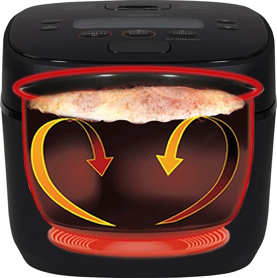 image:imageZojirushi Nw QAC10 55 Cup Induction Rice Cooker and Warmer Black925 x 1225 x 788