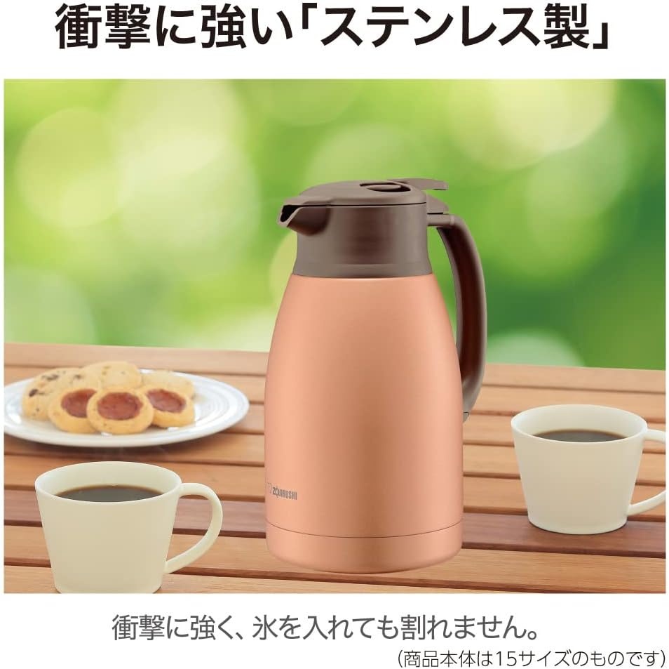 image:imageZojirushi SHHC10AD Stainless Steel Vacuum Carafe 1Liter Matte NavyMatte Copper