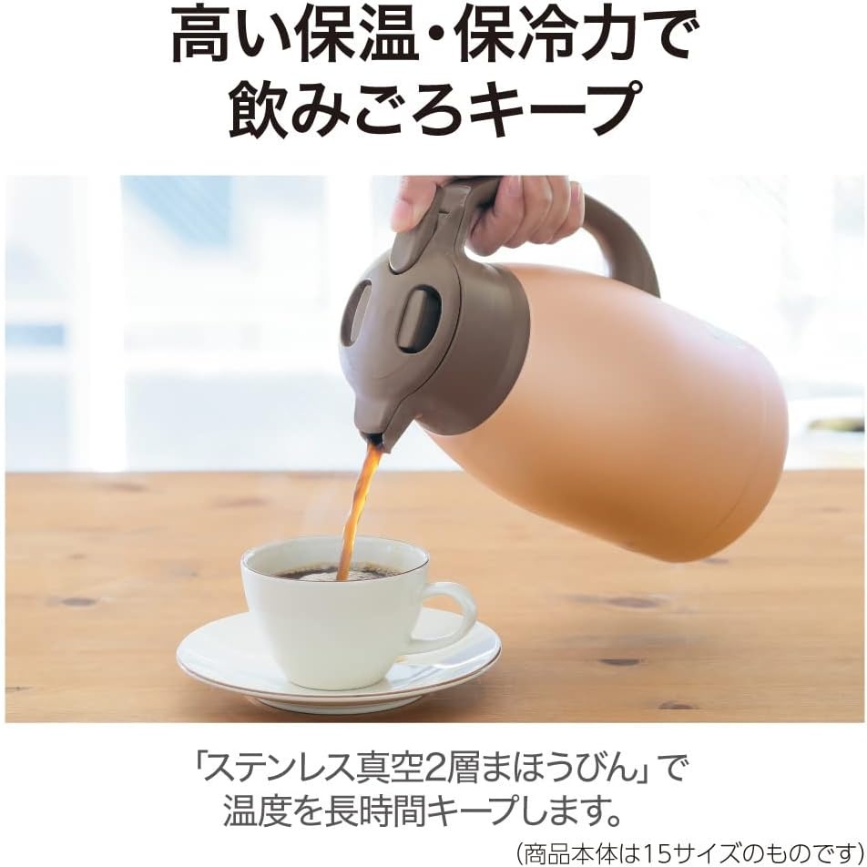 image:imageZojirushi SHHC10AD Stainless Steel Vacuum Carafe 1Liter Matte NavyMatte Copper