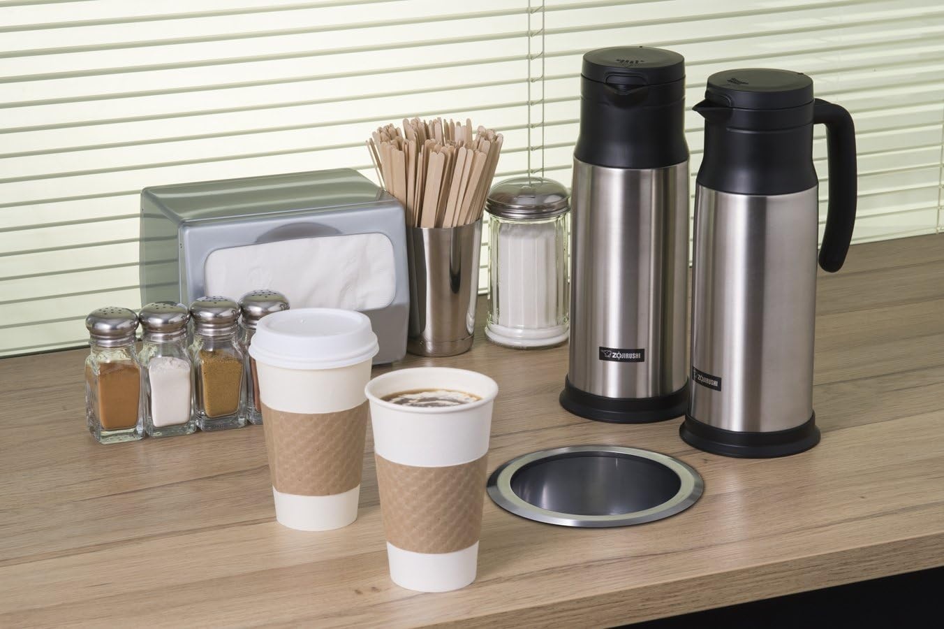 image:imageZojirushi SHMAE10 34 oz Stainless Vacuum CreamerDairy Server Stainless NSF1