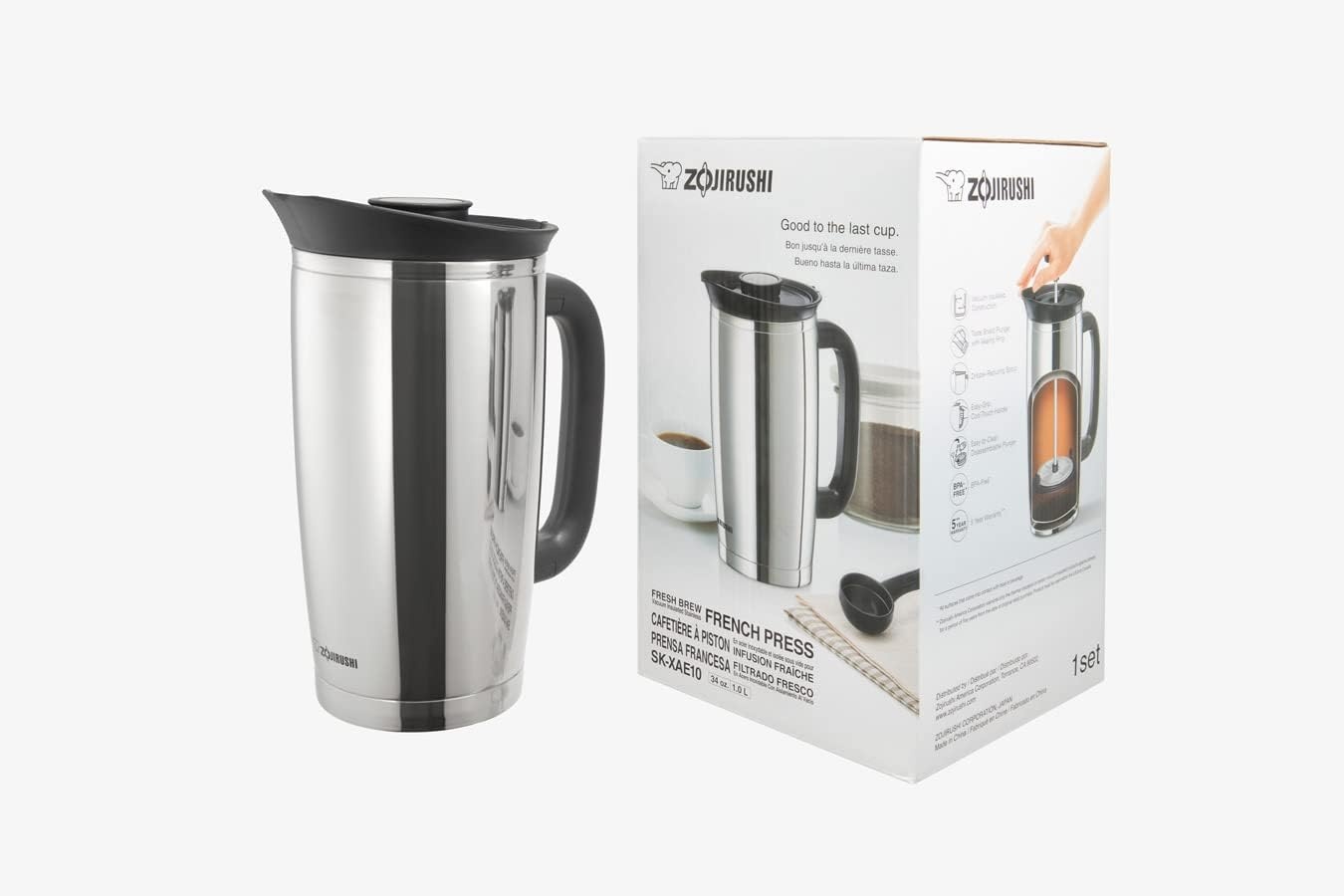 image:imageZojirushi SKXAE10XA Fresh Brew Vacuum Insulated Stainless French Press