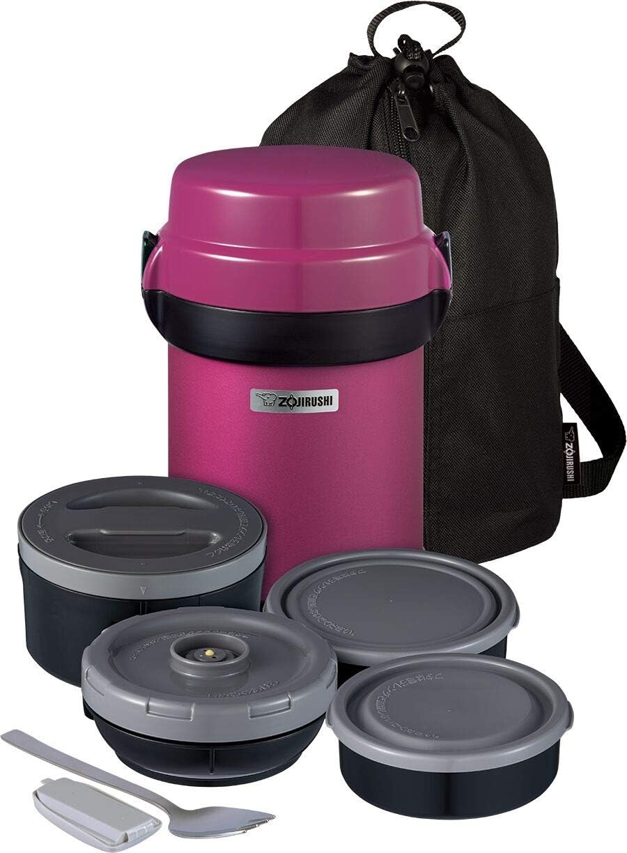 image:imageZojirushi SLJBE14BZ Mr Bento Stainless Lunch Jar 41 Oz Carbon BlackPlum