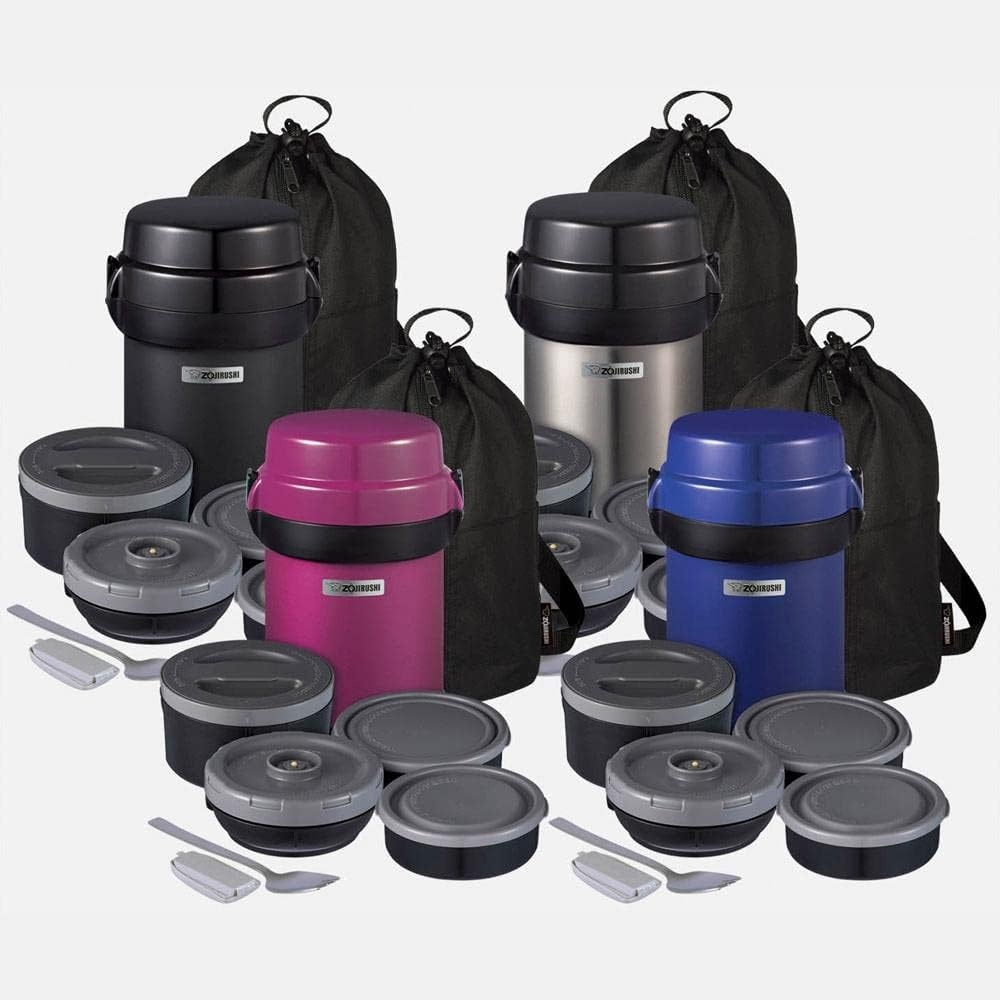 image:imageZojirushi SLJBE14BZ Mr Bento Stainless Lunch Jar 41 Oz Carbon BlackStainless