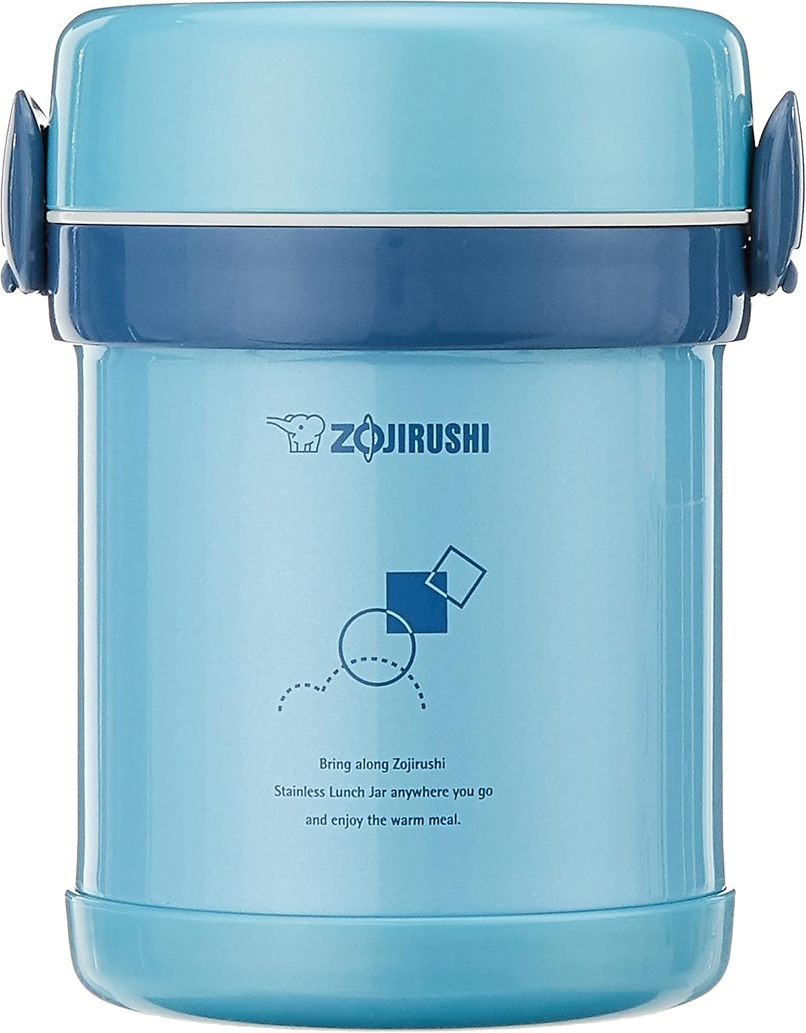 image:imageZojirushi SLMEE07AB MsBento Stainless Lunch Jar Aqua BlueOne size