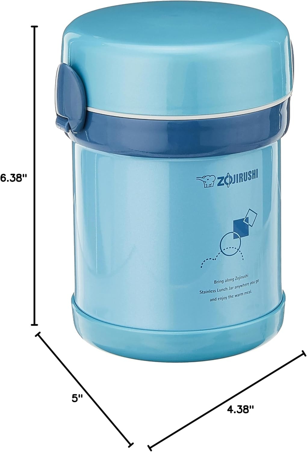 image:imageZojirushi SLMEE07AB MsBento Stainless Lunch Jar Aqua BluePack of 12