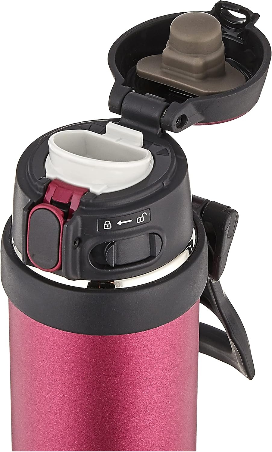 image:imageZojirushi SMQHE60GK FlipandGo Stainless Mug 20Ounce TealHibiscus Red