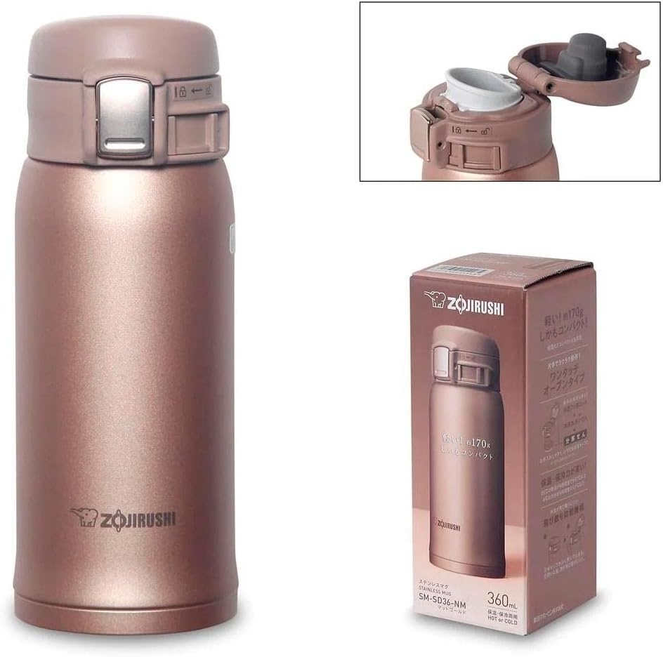 image:imageZojirushi Stainless Mug 1 Count Pack of 1 Beige Gold 20 ouncesMatte Blue