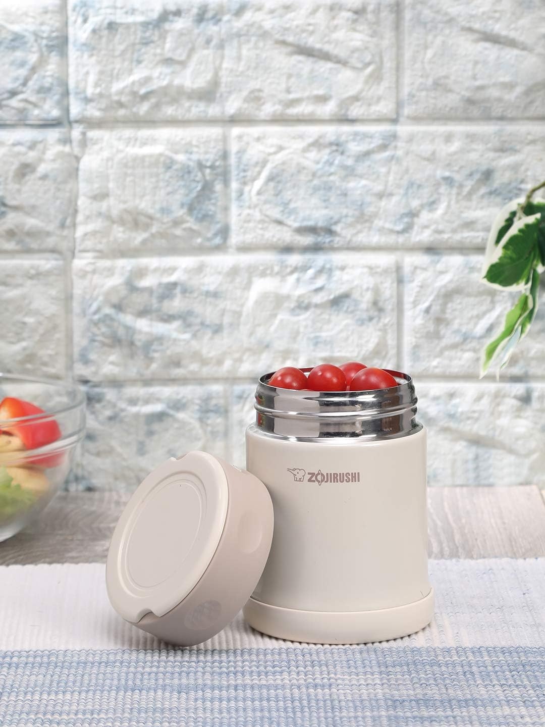 image:imageZojirushi Stainless Steel Food Jar Medium Dark BrownCream