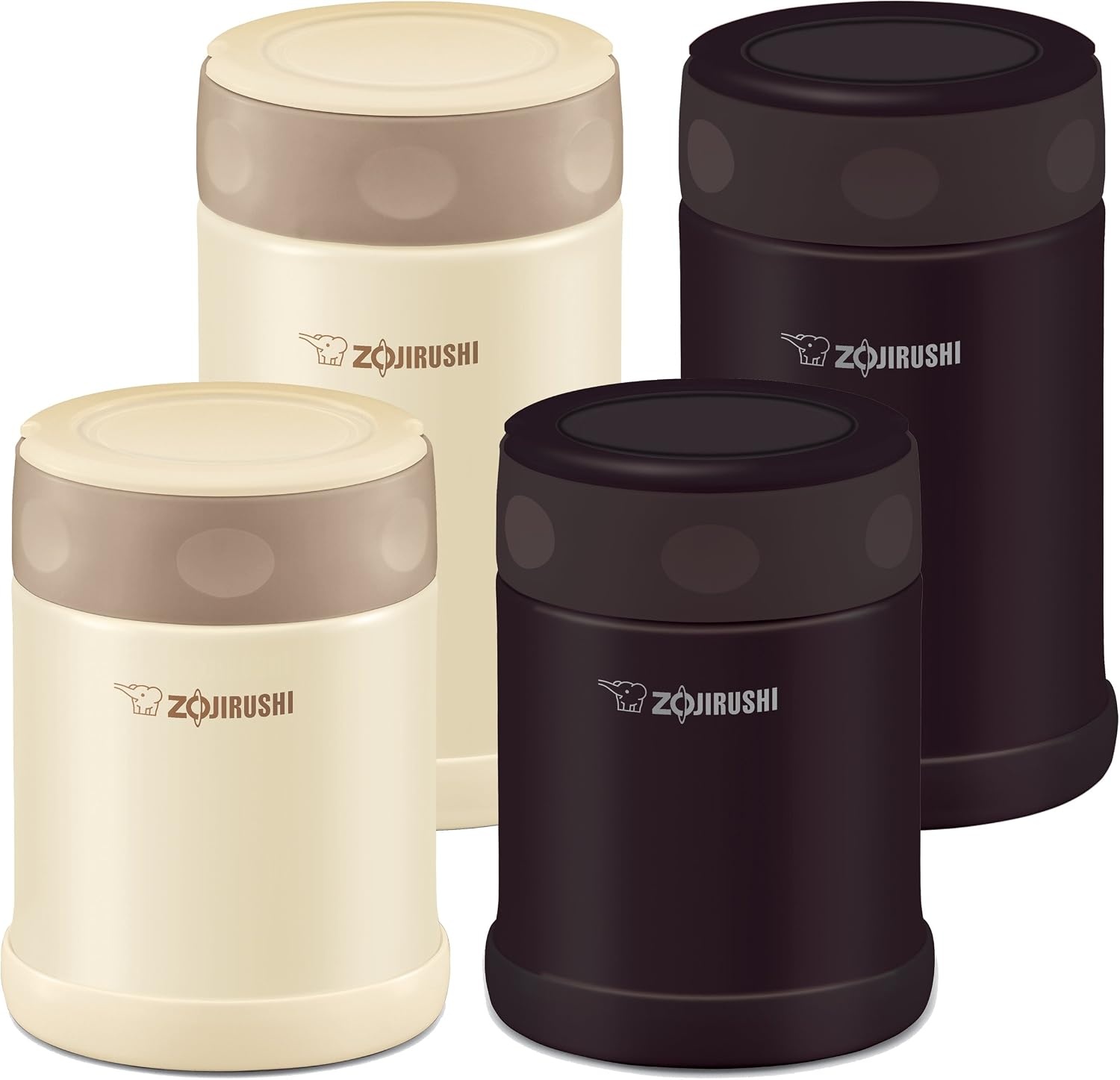 image:imageZojirushi Stainless Steel Food Jar Medium Dark BrownCream