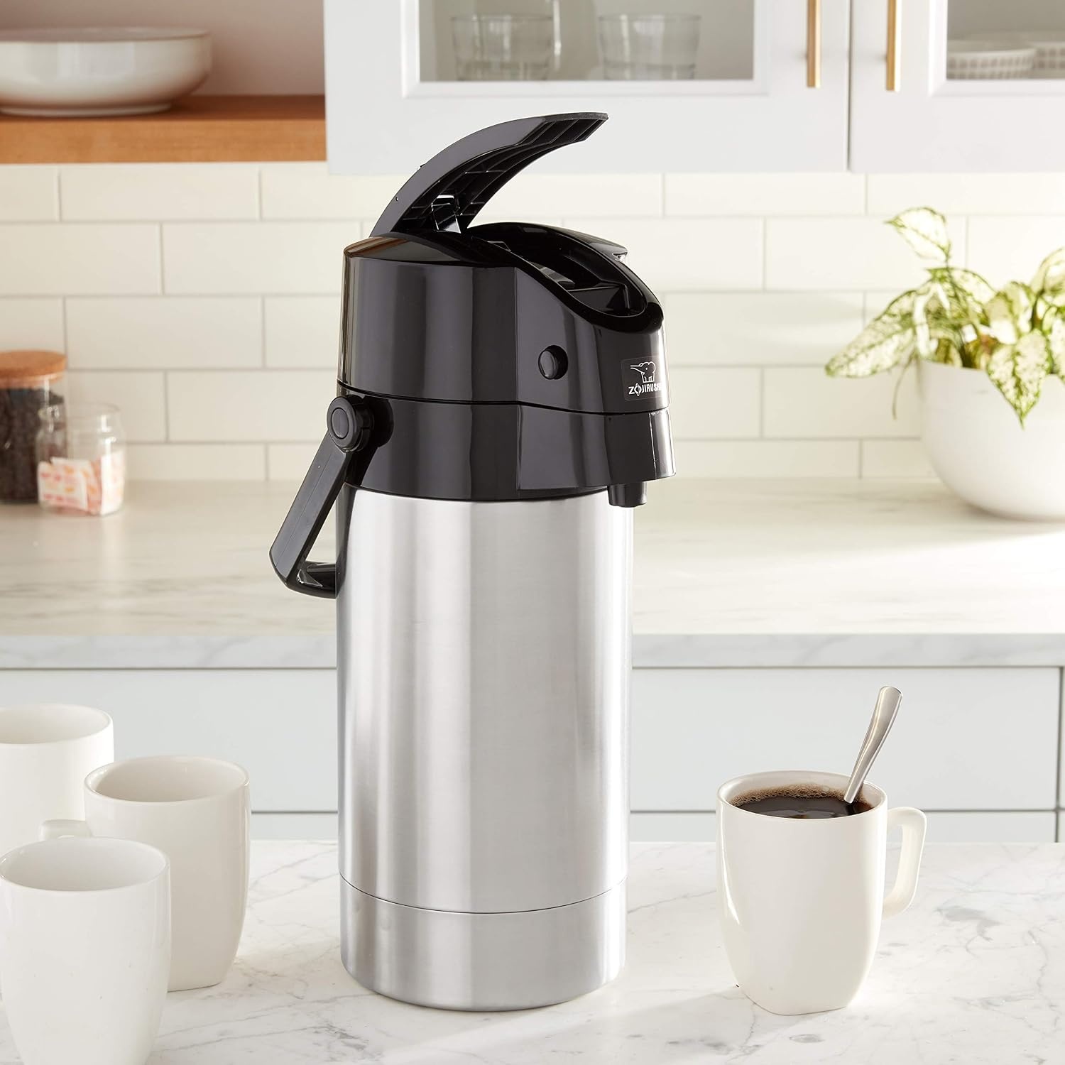image:imageZojirushi Stainless Steel Vacuum Air Pot Beverage Dispenser 1Gallon 38LiterStainless Steel