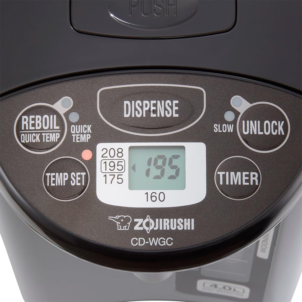 image:imageZojirushi CD WGC40TS Micom Water Boiler and Warmer 40 L SilverSilver Dark Brown