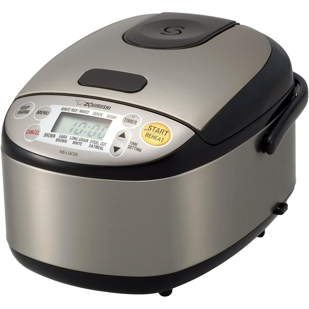 image:imageZojirushi Micom 3Cup Compact Size Multiple Settings Stainless Steel Made BuiltIn Retractable Power Cord and Easy to Transport Rice Cooker and WarmerStainless Black