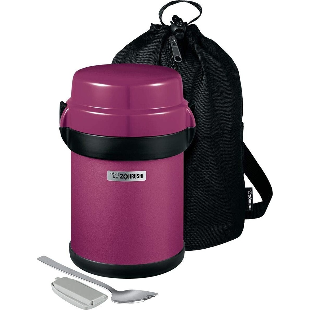 image:imageZojirushi SLJBE14BZ Mr Bento Stainless Lunch Jar 41 Oz Carbon BlackPlum