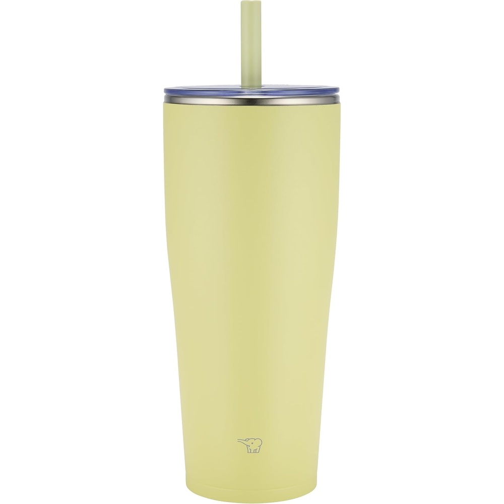 image:imageZojirushi SXHA89HVM Stainless Tumbler with Straw 30 ounces Mauve PurpleCitron Yellow