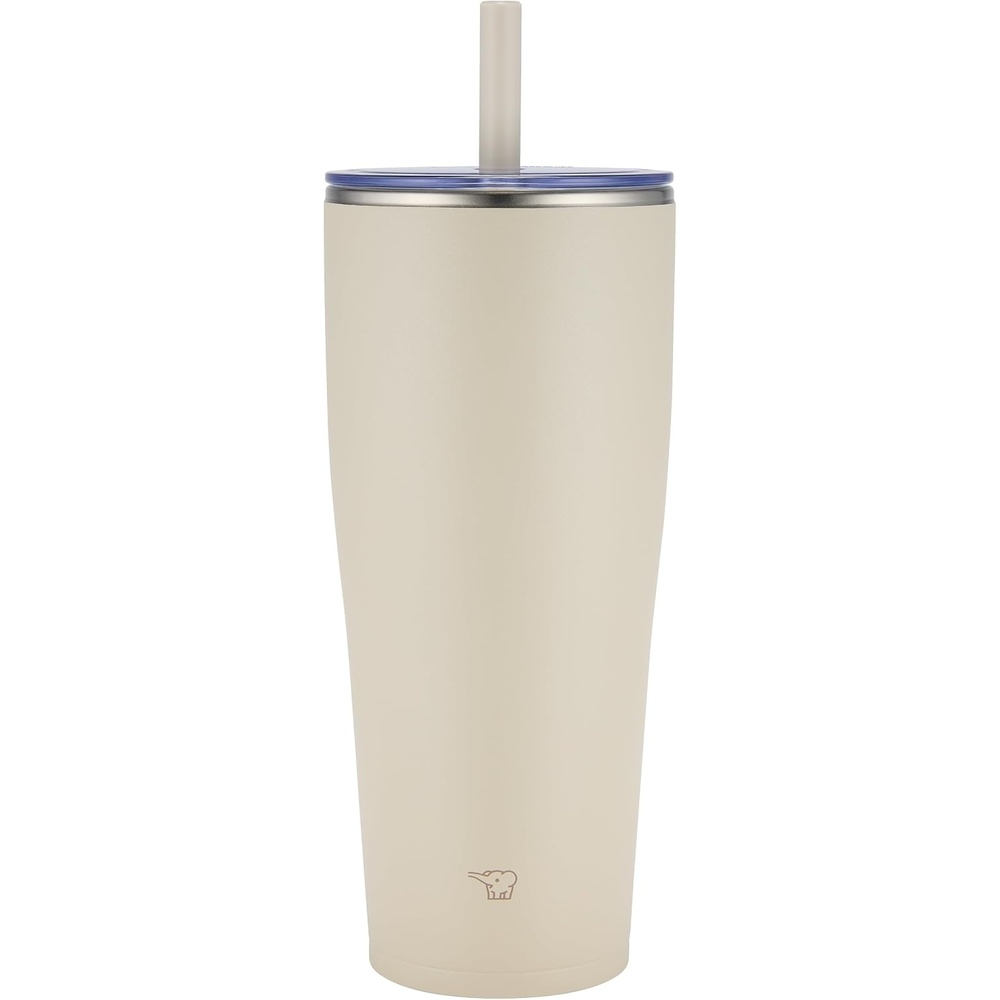 image:imageZojirushi SXHA89HVM Stainless Tumbler with Straw 30 ounces Mauve PurpleSand Beige