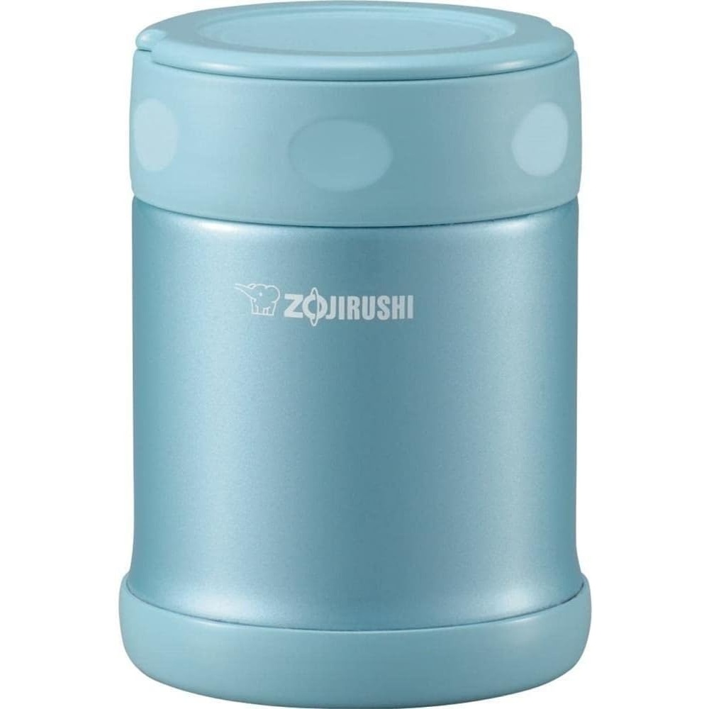 image:imageZojirushi Stainless Steel Food Jar Medium Dark BrownAqua Blue