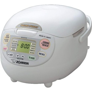 Zojirushi Ns ZCC10 Neuro Fuzzy Rice Cooker and Warmer (White)(10-Cup uncooked rice)