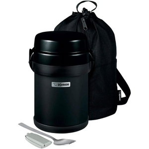 Zojirushi SL-JBE14BZ Mr. Bento Stainless Lunch Jar 41 Oz Carbon Black(Carbon Black)