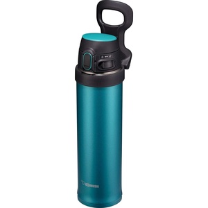 Zojirushi SM-QHE60GK, Flip-and-Go Stainless Mug, 20-Ounce, Teal(Verde azulado)